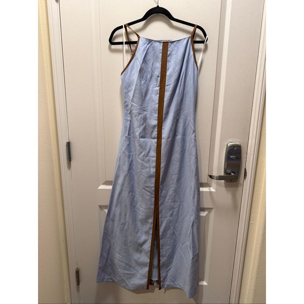 SOVERE Refine MIDI Dress Color:Blue & Brown size S Beach Dress NWT218 - Picture 3 of 5